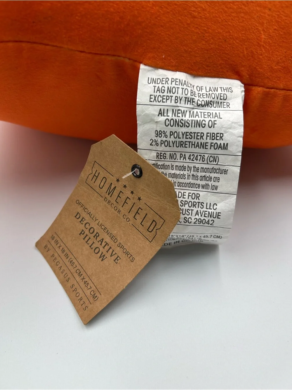 Orange 'Gnome Sweet Gnome'  Pillow - Clemson Tigers Accent